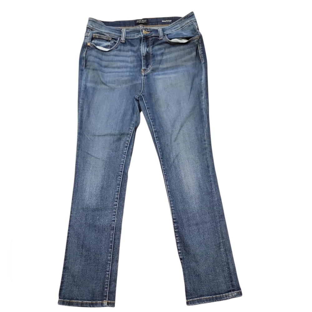 Judy Blue Womens Size 32 Skinny Fit Ankle Medium Wash High Wait Jeans